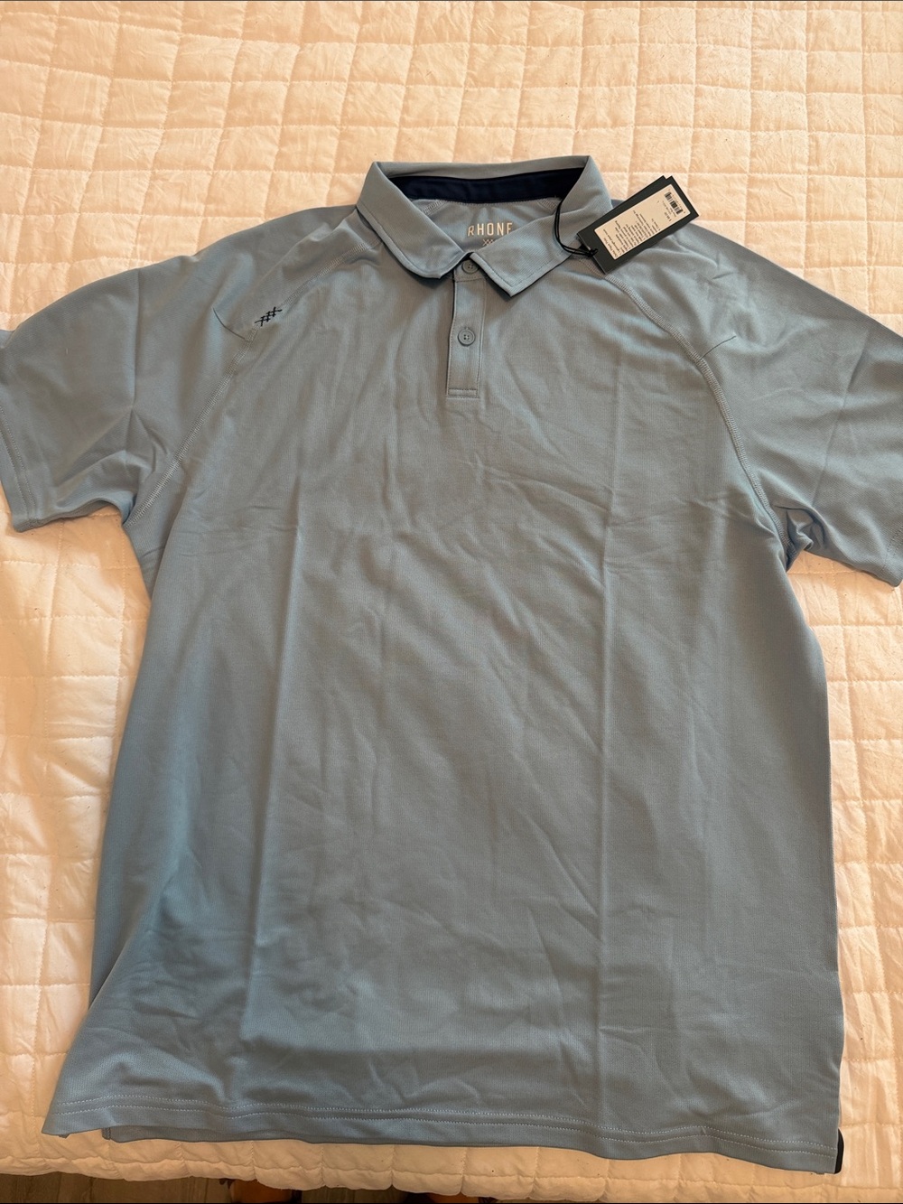 RHONE Men's Sky Blue Performance Polo